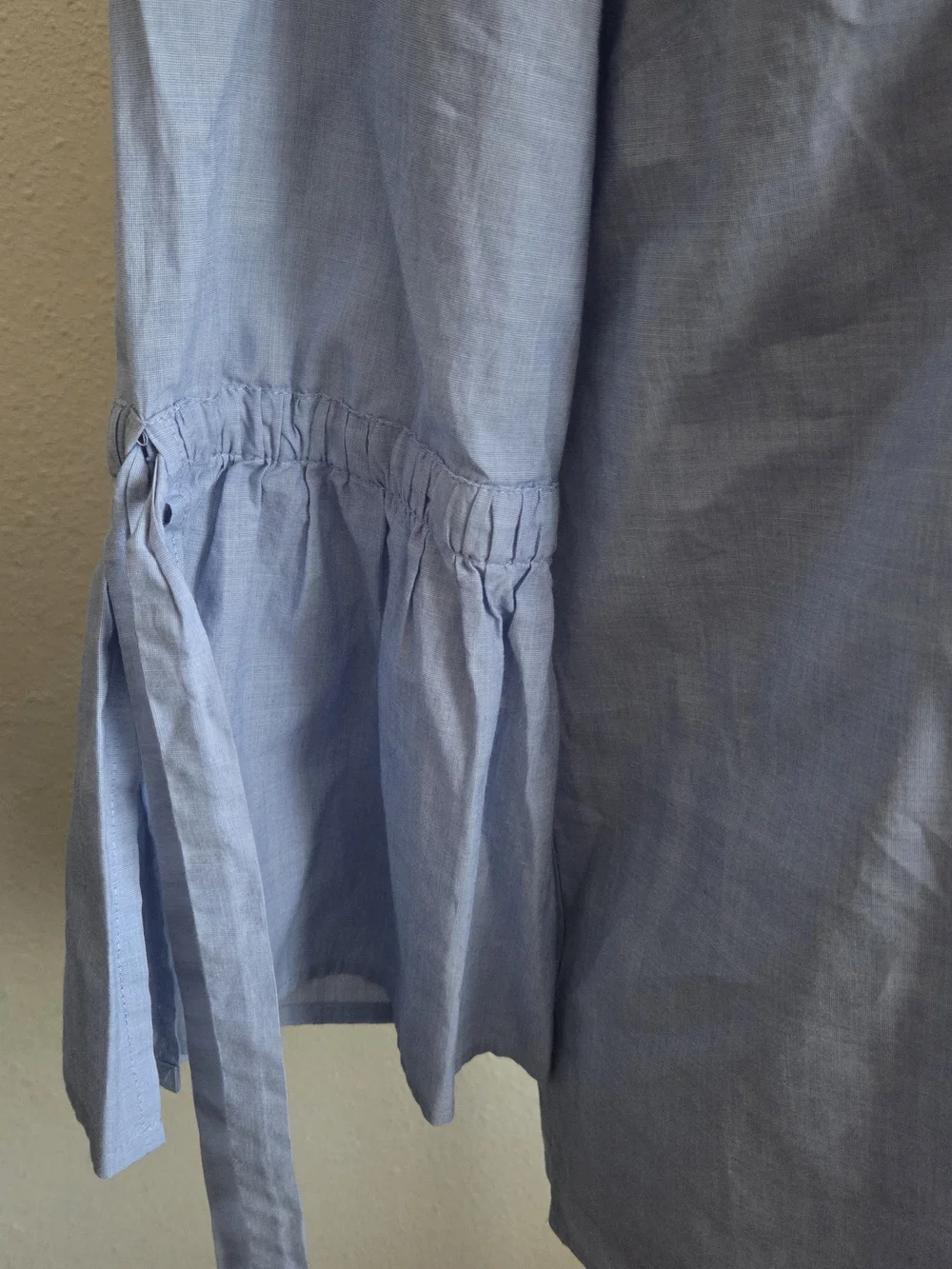 J Crew Factory Small Blue Casual Stylish Blouse Office Workwear Bell Sleeve